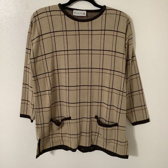 Prosperity Sweaters - Prosperity 90s Tan English Countryside Preppy Dark Academia Old Money Sweater S
